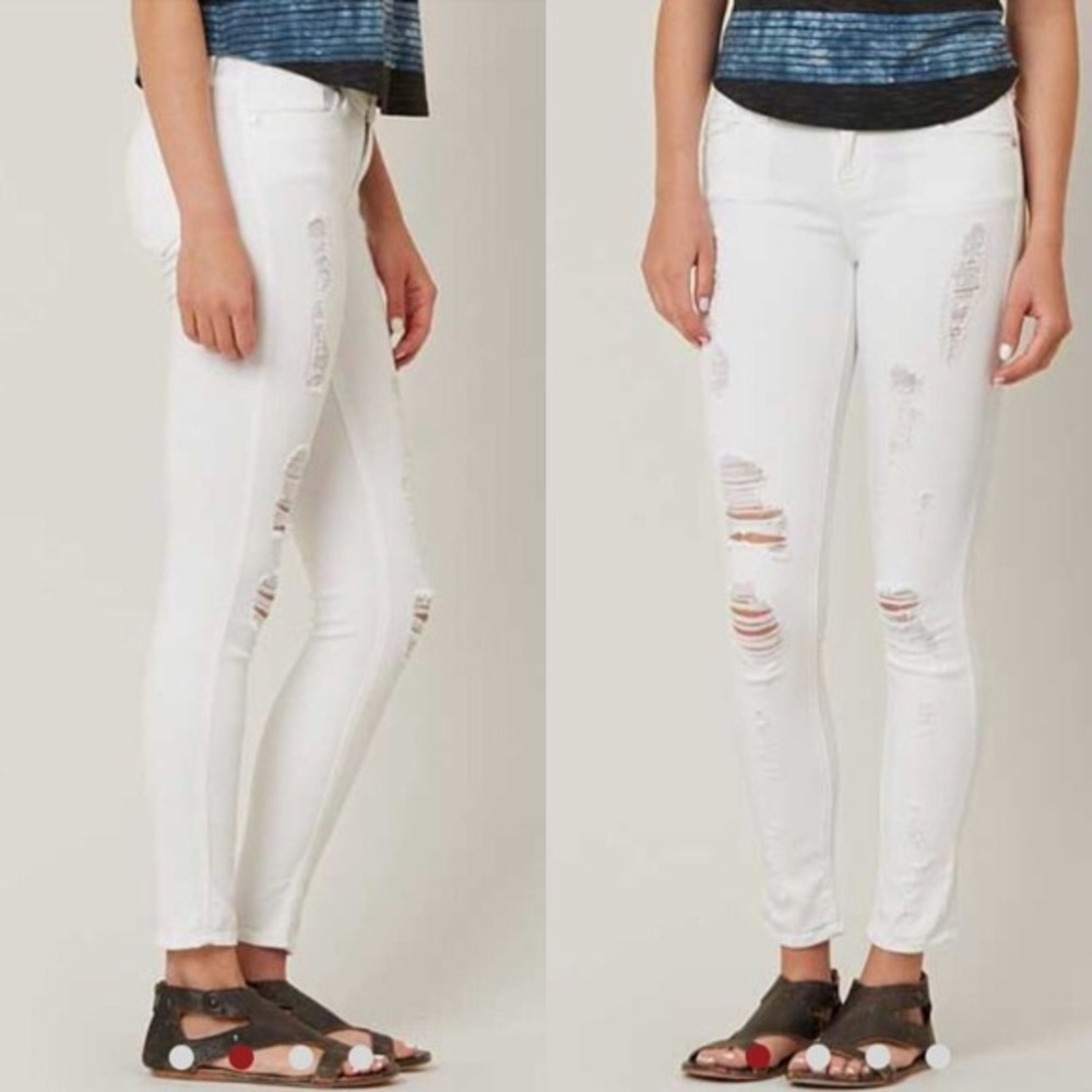 Two JUST BLACK white jeans